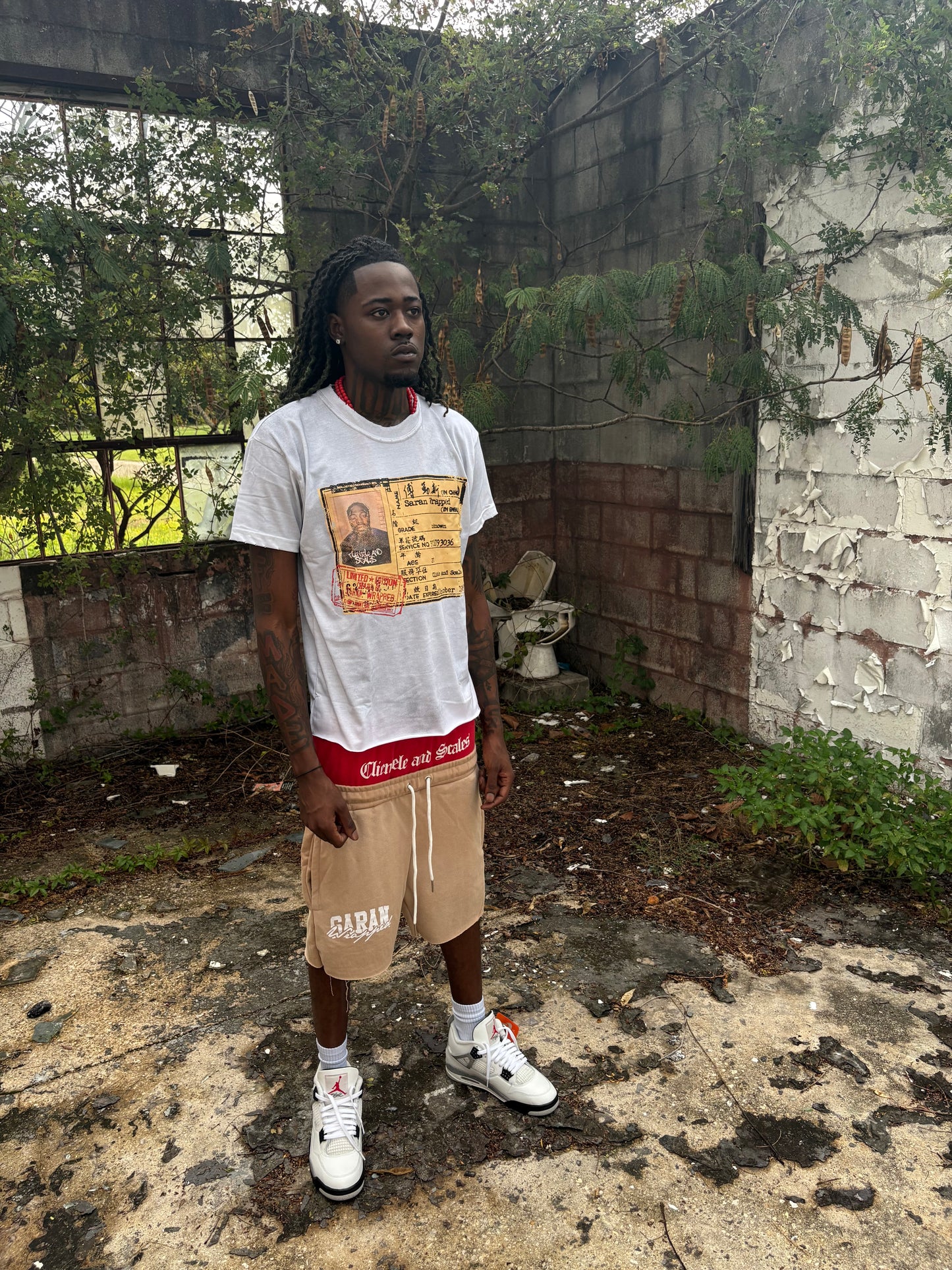 Clientele & Scales White Acid Washed Set