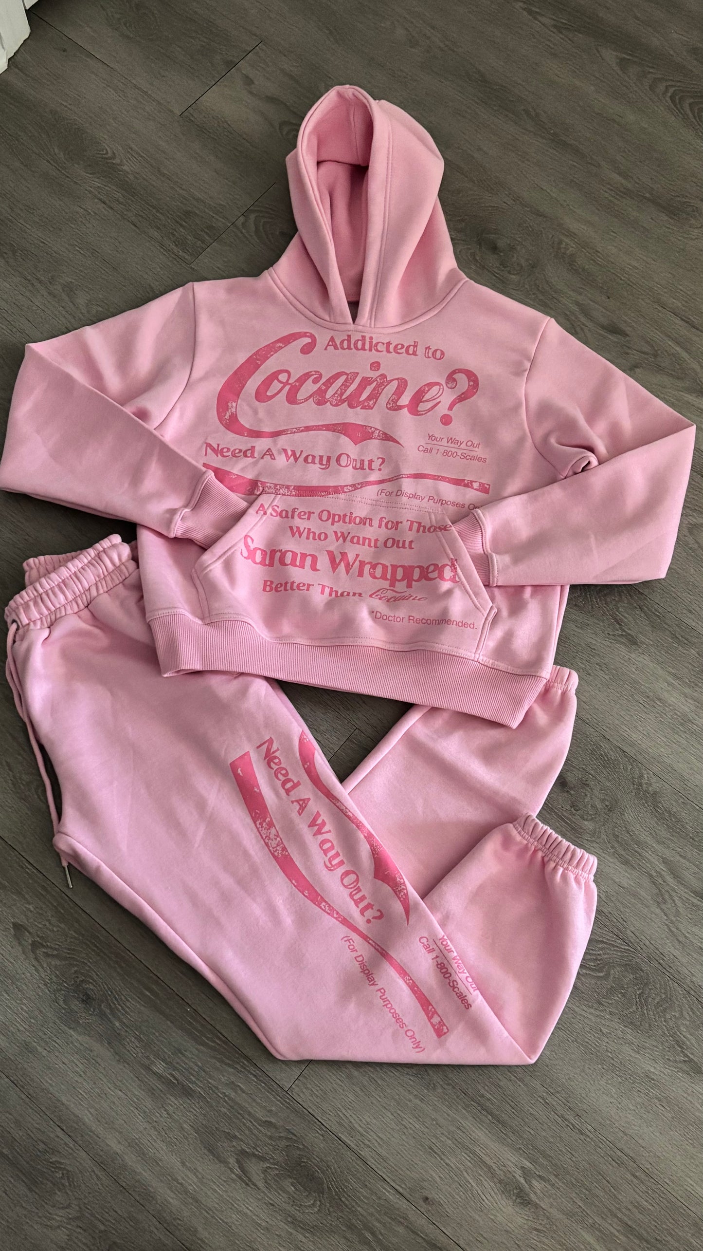 Saran Wrapped Safer Option Set Pink