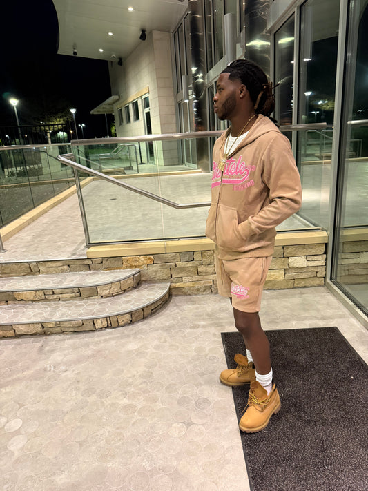 Clientele Tan & Pink Set