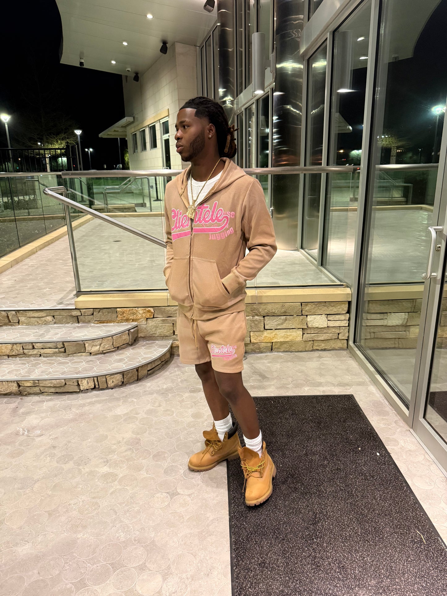 Clientele Tan & Pink Set