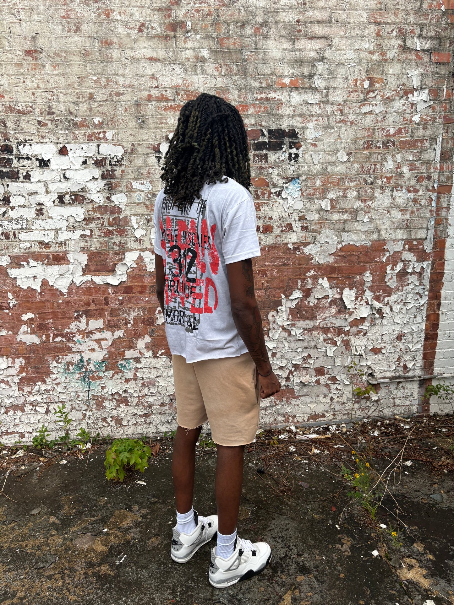 Clientele & Scales White Acid Washed Set