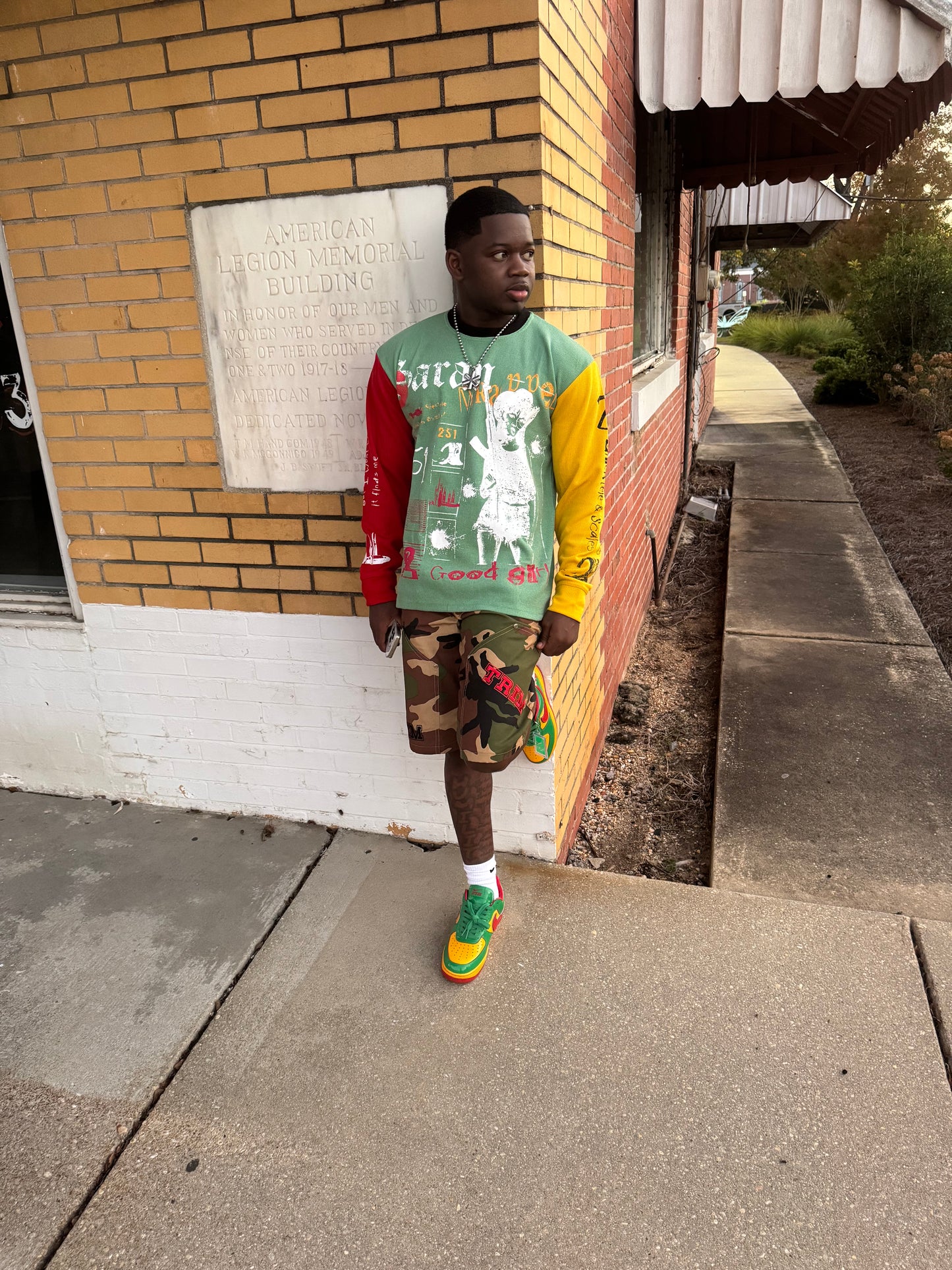 Saran Wrapped Thermal Red Green Yellow